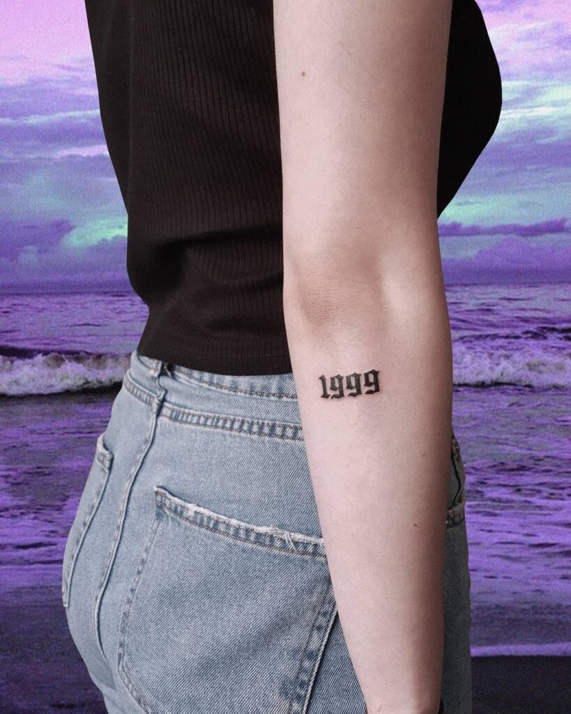 20+ Gothic Tattoo Number Fonts Ideas That Will Blow Your Mind! 25 Minimal Gothic Year Tattoo Fonts