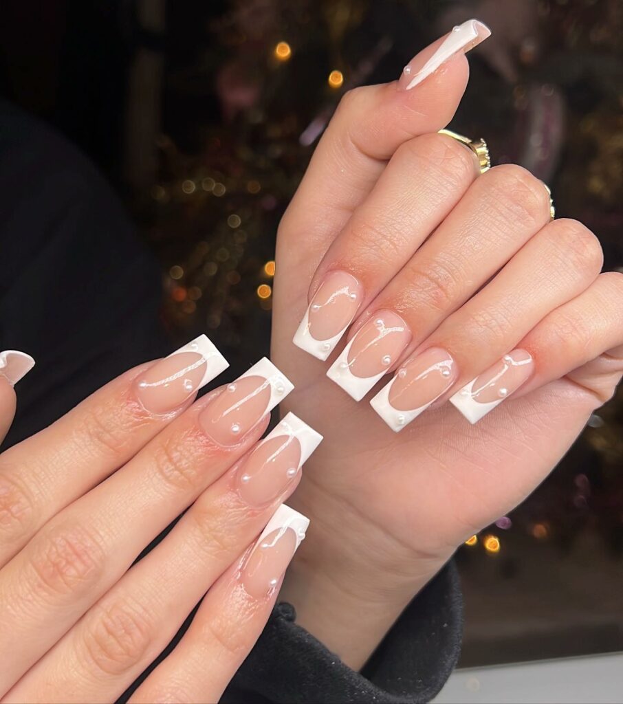 32 Latest Square French Nail Designs To Try In 2024! 19 Minimal Square French Nails