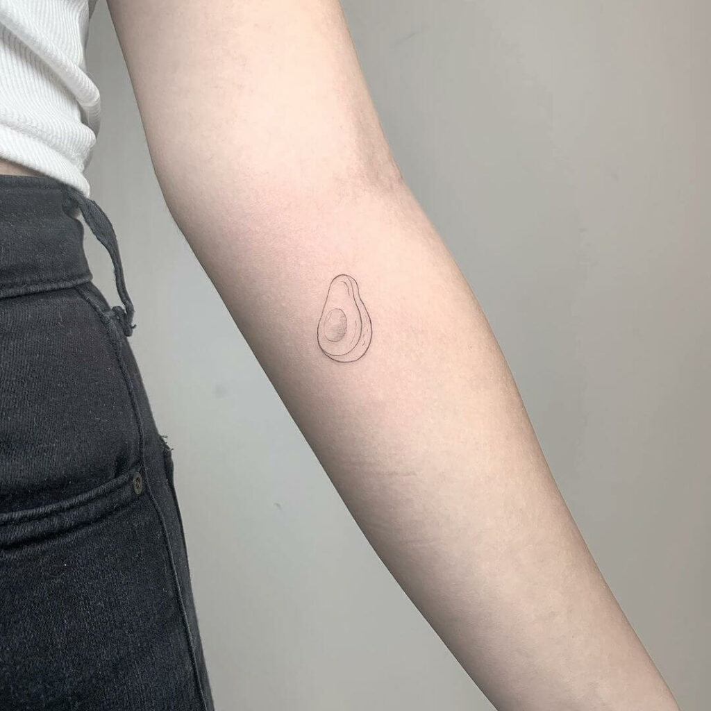 11+ Avocado Tattoo Ideas You'll Have To See To Believe! 11 Minimalist Avocado Tattoos