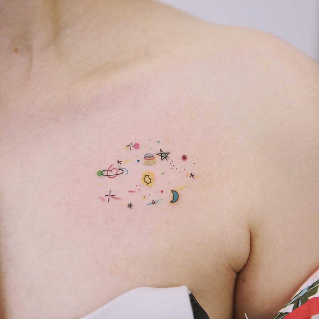 10+ Galaxy Tattoo Ideas That Will Blow Your Mind 12 Minimalist Galaxy Tattoo Idea