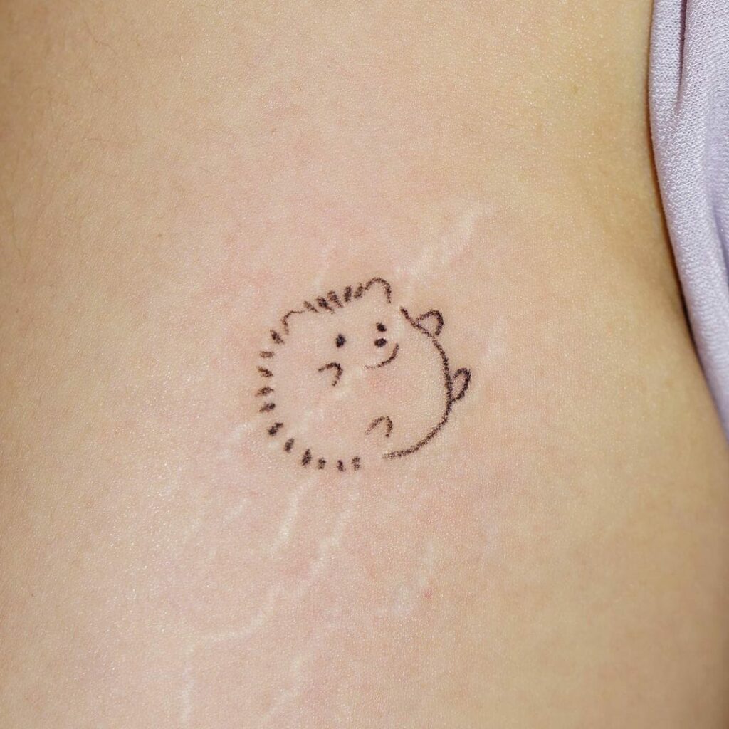 11+ Hedgehog Tattoo Ideas That Will Blow Your Mind! 11 Minimalist Hedgehog Tattoo