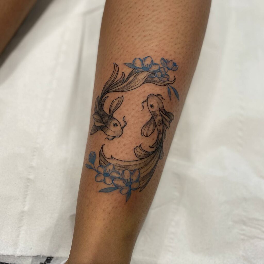 14+ Koi Fish Tattoo Yin Yang Ideas That Will Blow Your Mind! 12 Minimalist Koi Fish Tattoo