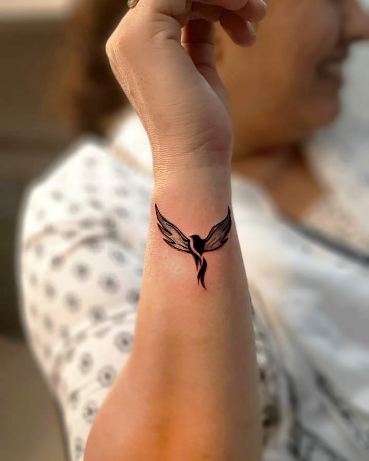 11+ Minimalist Phoenix Tattoo Small Ideas That Will Blow Your Mind! 10 Minimalist Phoenix Tattoo