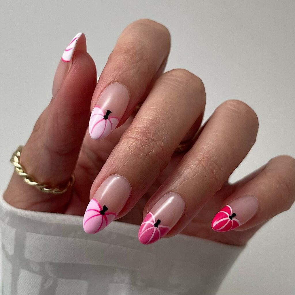 26 Latest Pumpkin Nail Designs To Try This Halloween 22 Minimalist Pumpkin Nails