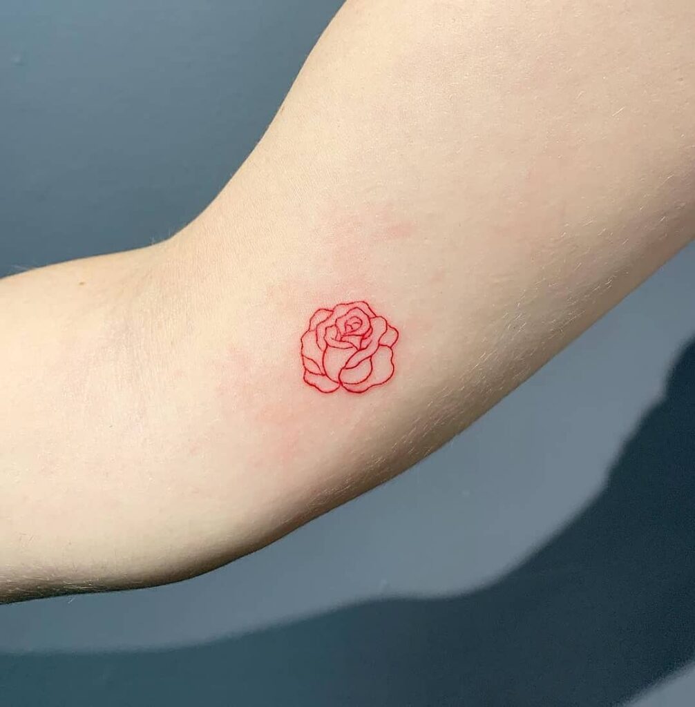 13+ Big Rose Tattoo Ideas That Will Blow Your Mind! 14 Minimalist Red Rose Tattoo