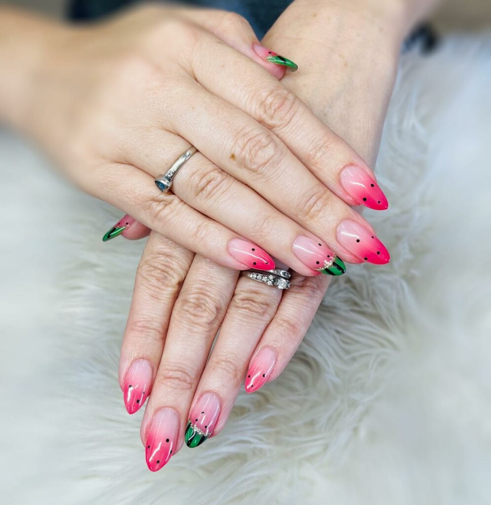29 LATEST WATERMELON NAIL DESIGNS TO TRY IN 2024! 36 Minimalist Watermelon Nails Essence