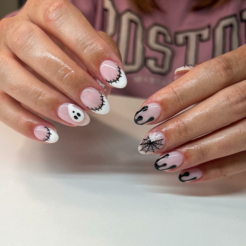 55 Latest Spider Web Nail Designs To Try In 2024! 12 Minimalist web nails