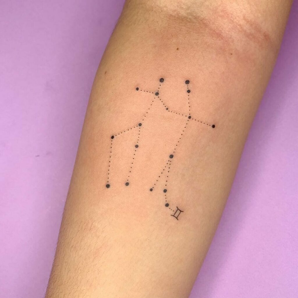 11+ Gemini Constellation Tattoo Ideas You Have to See to Believe! 12 Minimalistic Gemini Constellation Wrist Tattoo For Men And Women
