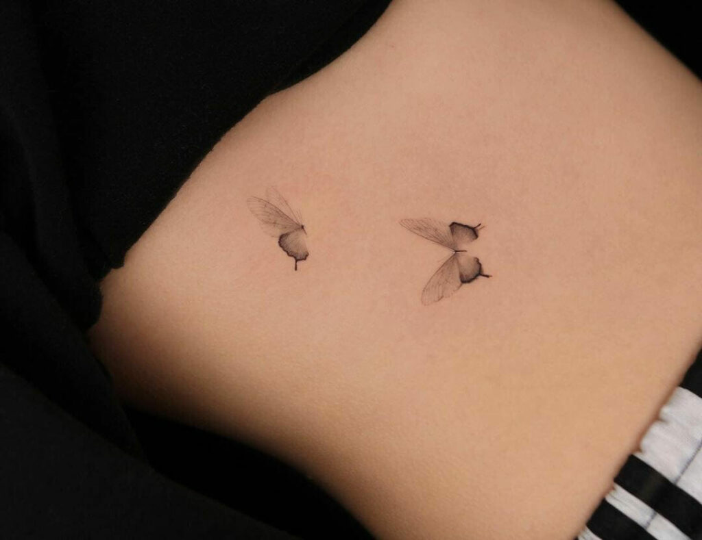11+ Vintage Tattoo Ideas You Have To See To Believe! 13 Minimalistic Vintage Butterfly Tattoos