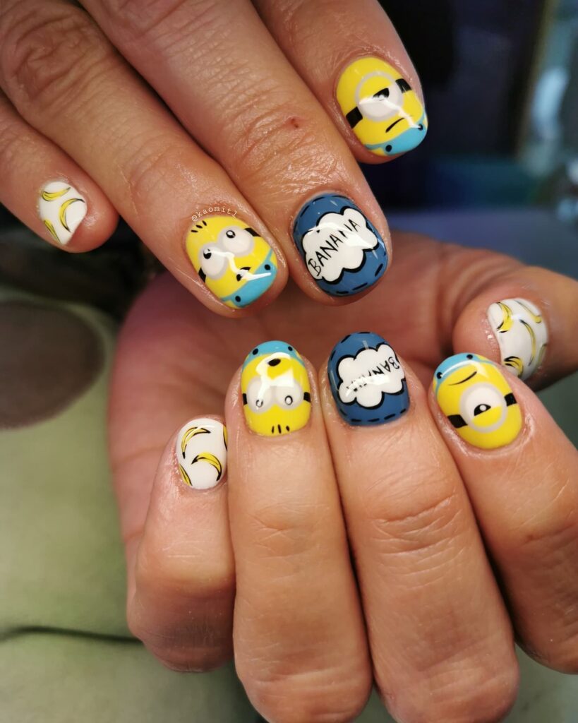 30 Latest November Nail Designs To Try This Fall 16 Minions nails