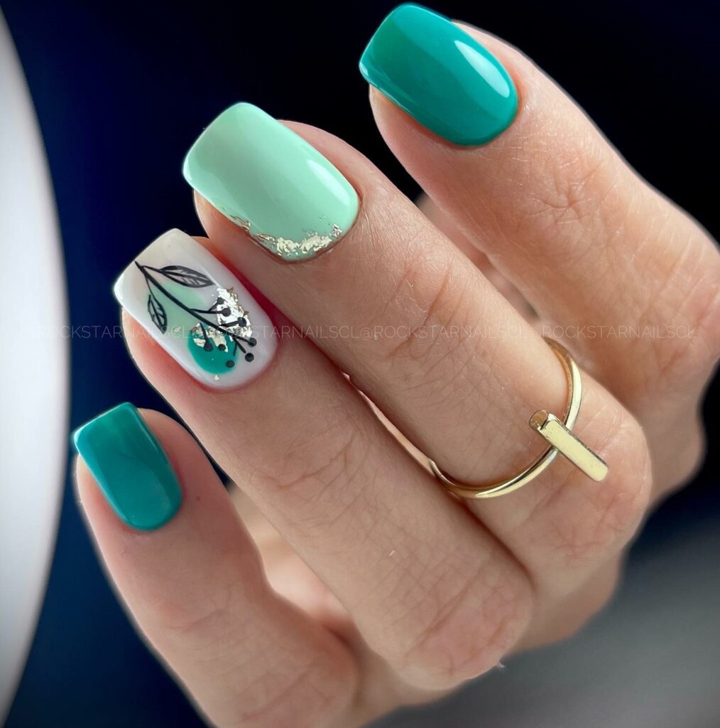 Get Creative with 39 Cute Short Nails Designs for 2024 45 Mint Ombre