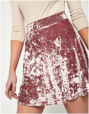 Miss Selfridge Pink Velvet Skater £7 Miss Selfridge Pink Velvet Skater Skirt