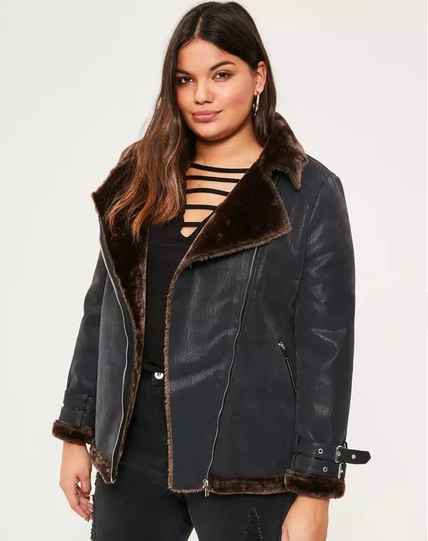 Missguided curve black contrast faux -$62 Missguided curve black contrast faux