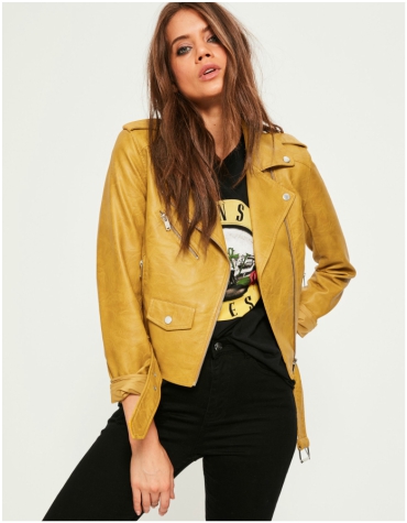 Missguided Yellow Leather Jacket Missguided Faux Yellow Leather Jacket