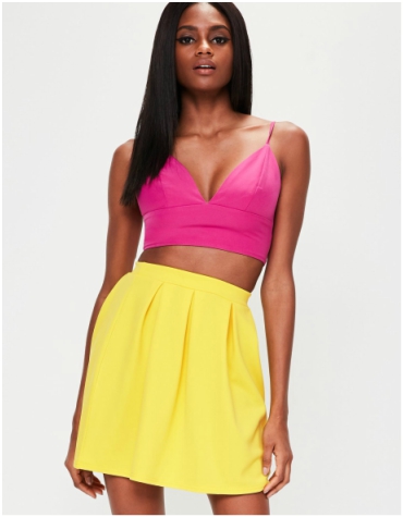 Missguided Yellow Scuba Skater Skirt £10 Missguided Yellow Scuba Skater Skirt