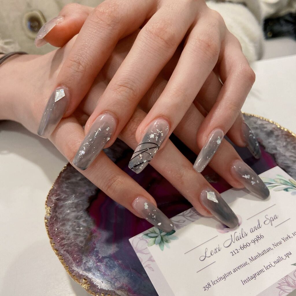 Indulge in 40 Marble Nail Designs for 2024 19 Mix, Don't Match