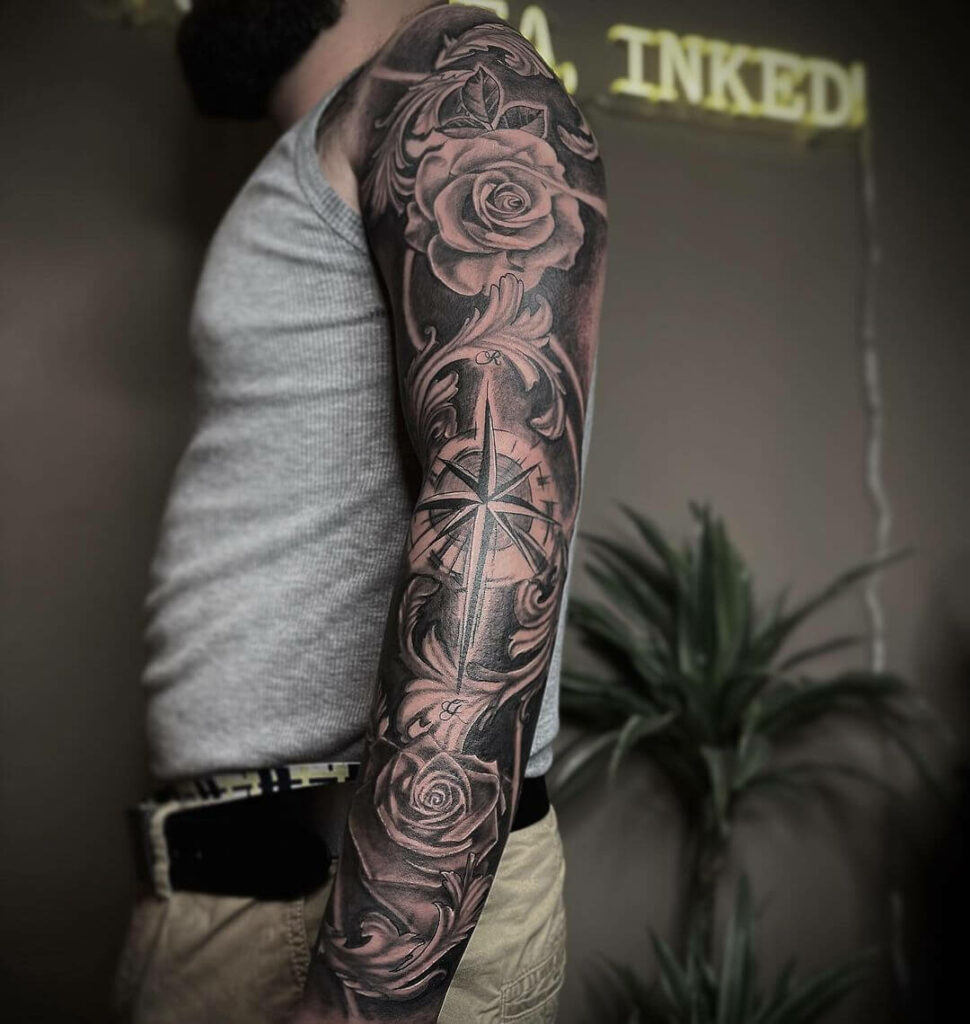11 Latest Arm Sleeve Tattoos To Inspire You In 2024! 16 Mixed Arm Sleeve Tattoo Designs For Men And Women With Everyday Elements