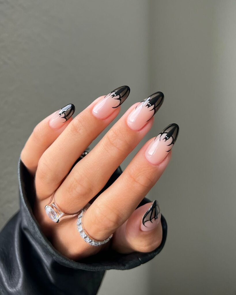 30 Latest Black Almond Nail Ideas To Try In 2024! 28 Contemporary Vibes on Black Almond Nails