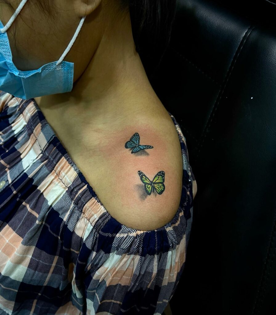 12+ Shoulder Butterfly Tattoo To Inspire You! 15 Monarch Butterfly Tattoo With 3D Effect