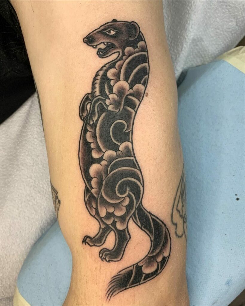 11+ Mongoose Tattoo Ideas That Will Blow Your Mind! 17 Mongoose Black And Grey Tattoo