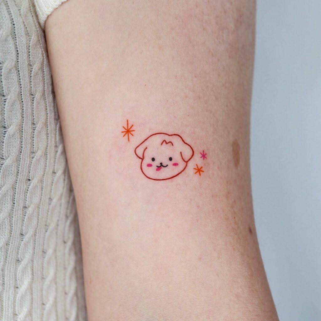 12+ Dog Outline Tattoo Ideas To Inspire You! 20 Monochromatic Dog Outline Tattoo