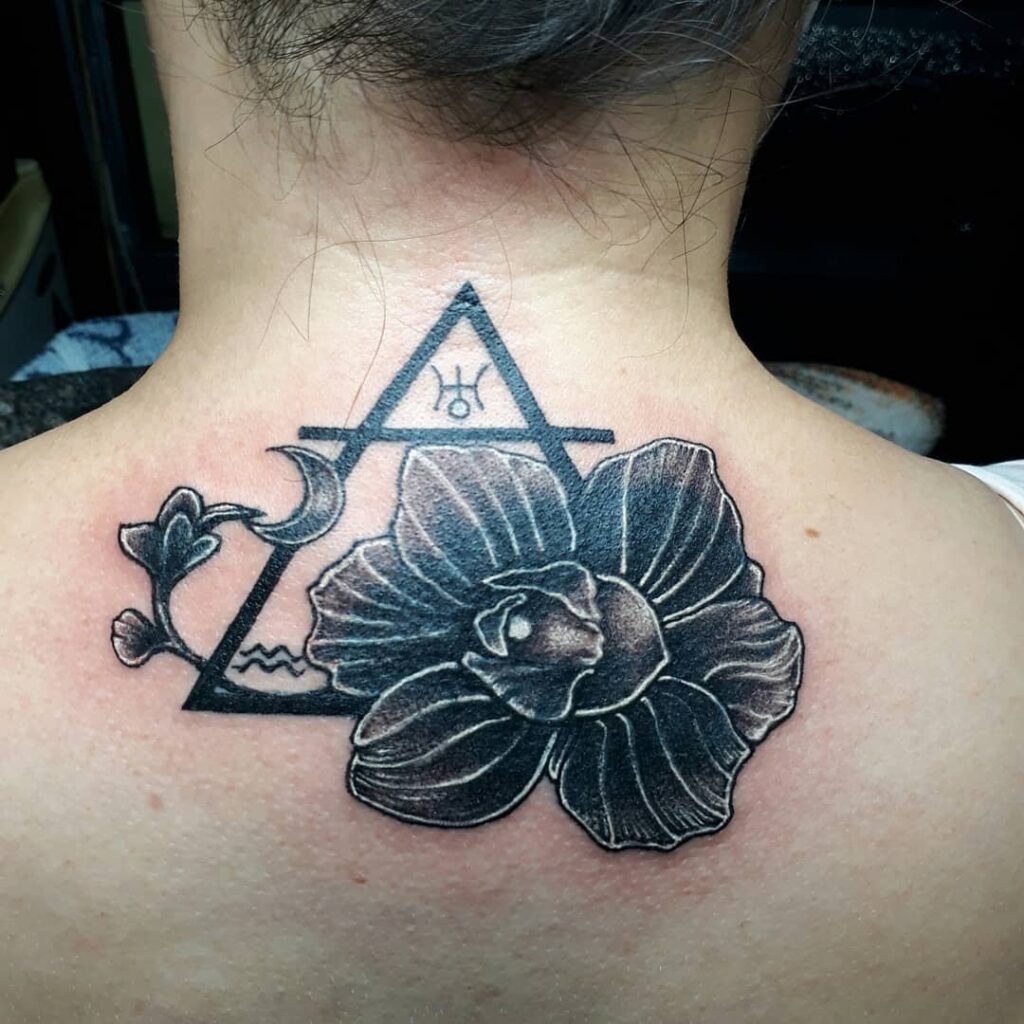 12+ Air Element Tattoo Ideas To Inspire You! 13 Monochrome Air Element Tattoo With Flowers