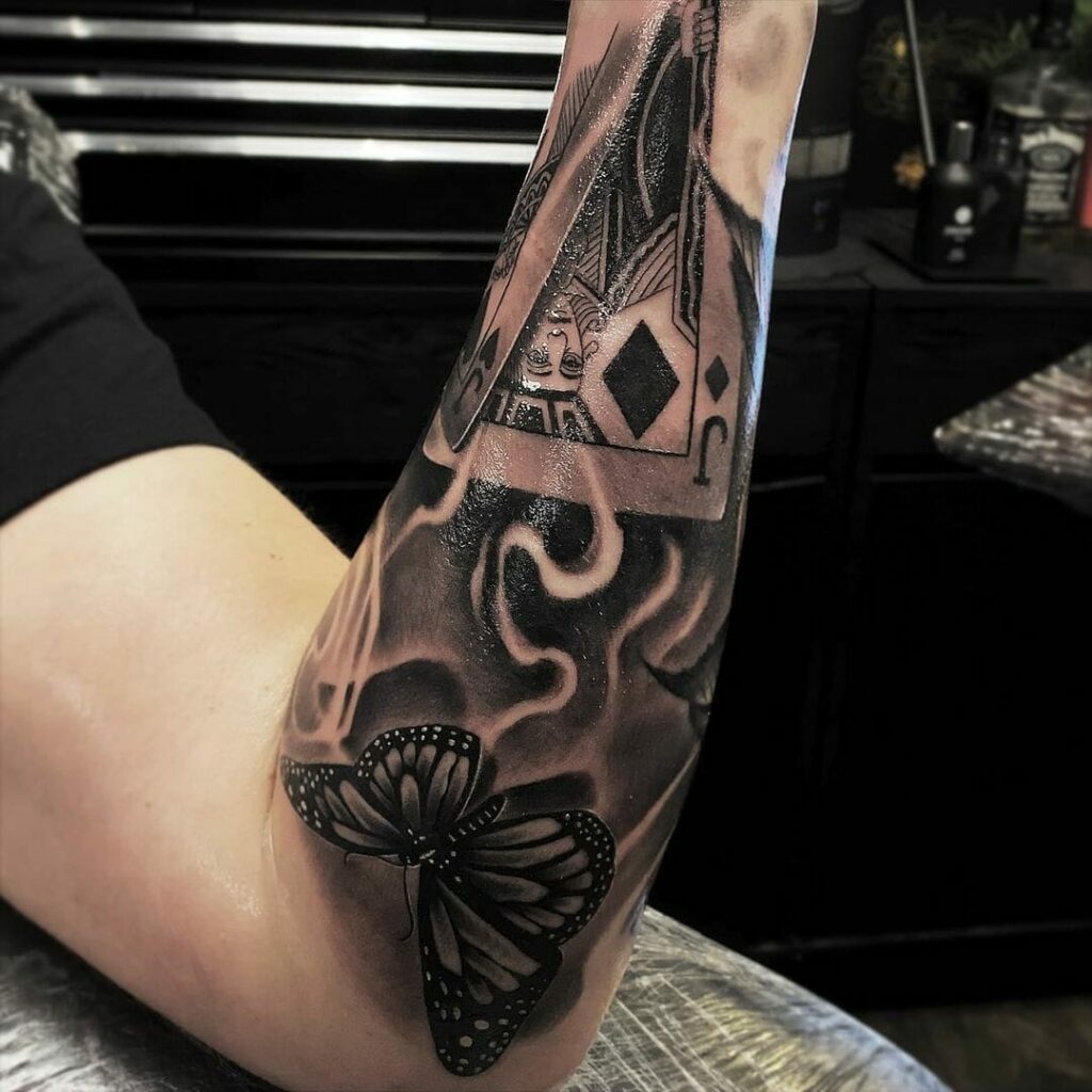 11+ Playing Cards Tattoo Ideas To Inspire You! 13 Monochrome Jack Tattoo