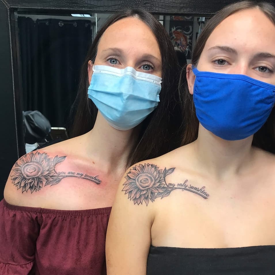 11+ Mother Of Two Tattoo Ideas That Will Blow Your Mind! 20 Mother Daughter Tattoo for Shoulder Blades