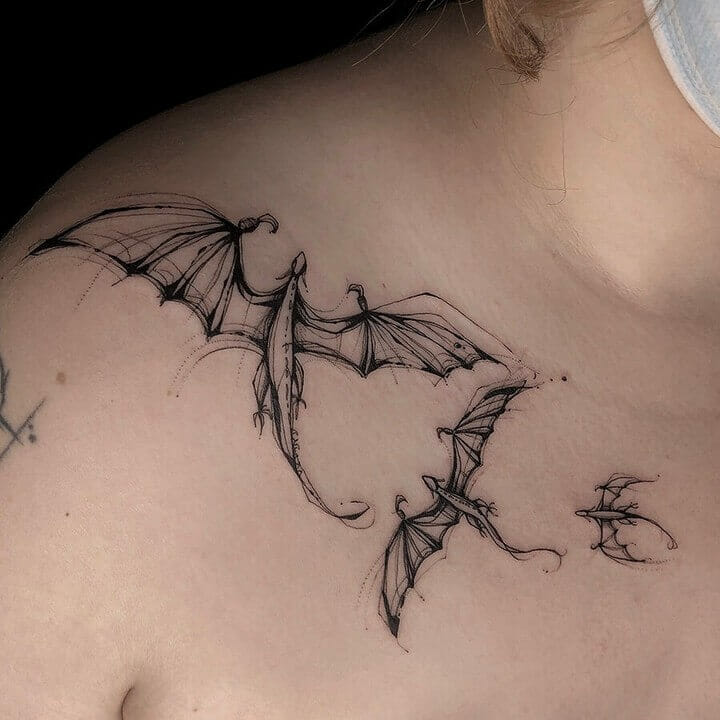 12+ Flow Tattoo Ideas To Inspire You! 16 Mother Of Dragons Flow Tattoo