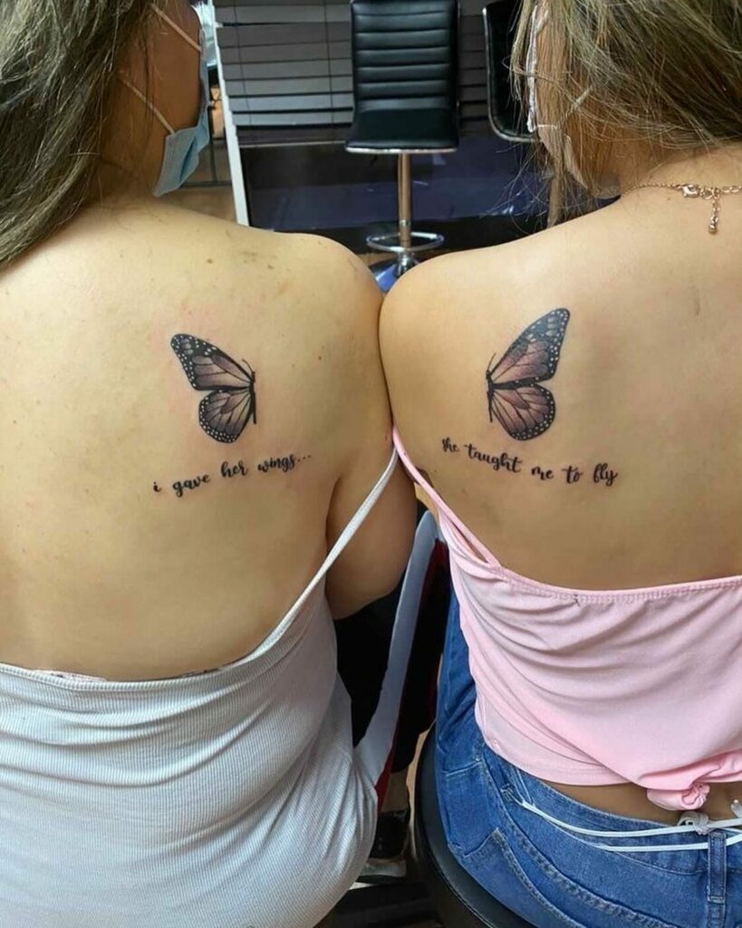 11+ Mother Of Two Tattoo Ideas That Will Blow Your Mind! 16 Mother of Two Butterfly Tattoos