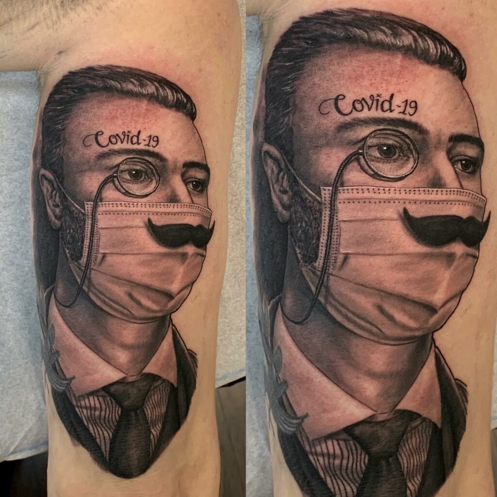 11+ Covid Tattoo Ideas That Will Blow Your Mind! 11 Mr. Covid Tattoo Design