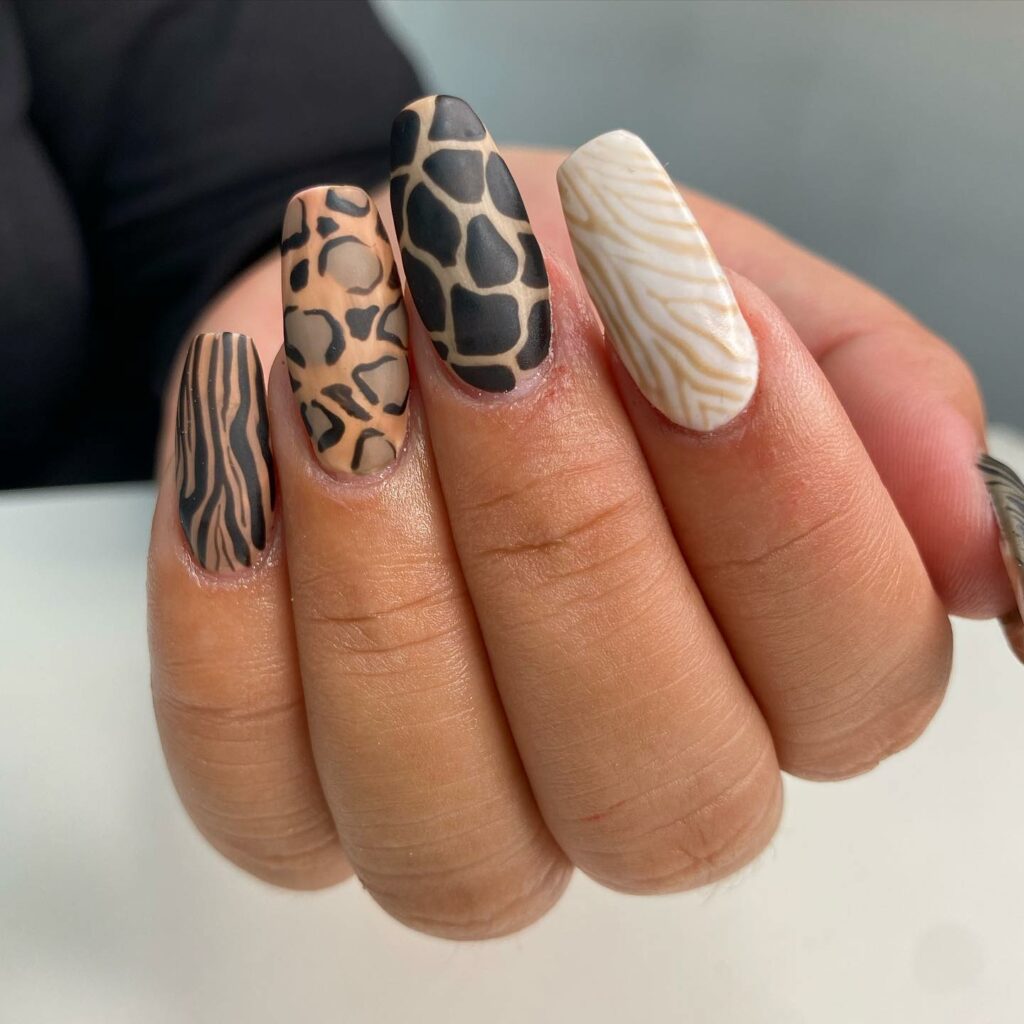 Add a Pop with 25 Cheetah Print Nails in 2024 16 Multi-Textured Cheetah Print Nails