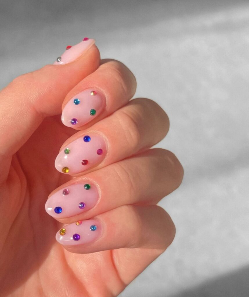 Get Inspired by 29 Stunning Diamond Nail Designs for 2024 20 Multicolor Gemstone Mani