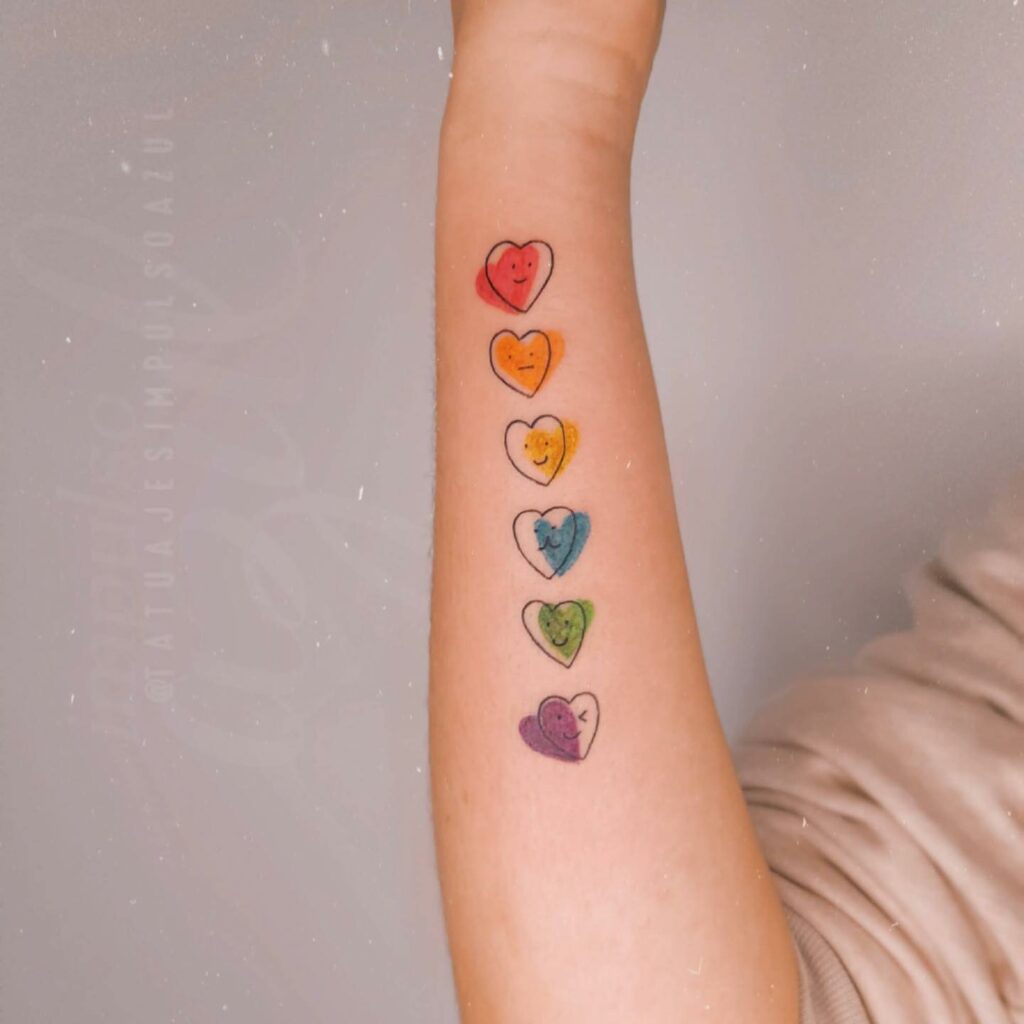 11+ Wrist Heart Tattoo Ideas That Will Blow Your Mind! 20 Multicolor Small Heart Tattoo Design