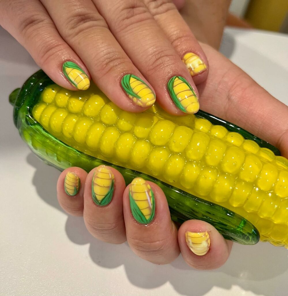 49 Latest Thanksgiving Nail Designs For 2024 43 Multicolored Corn Kernels