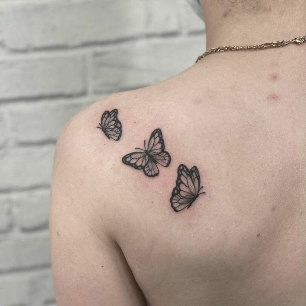 10+ Black Butterfly Tattoo Ideas You'll Have To See To Believe! 15 Multiple Butterflies Tattoo