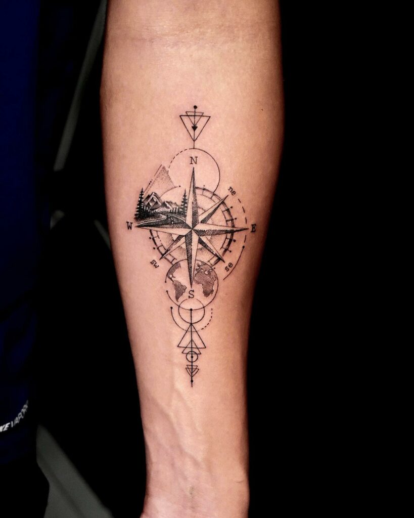 12+ Wanderer Tattoo Ideas To Inspire You! 12 N & S Wanderlust Tattoo