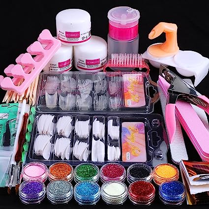 13 Best Acrylic Nail Kits for Beginners and the Pros 22 Nail Kit Set Professional Acrylic with Everything, 12 Glitter Acrylic Powder Kit Nail