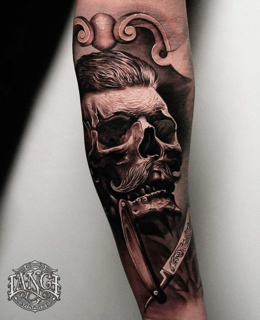 11+ Skeleton Face Hand Tattoo Ideas That Will Blow Your Mind! 18 Native Chief Skeleton Face Hand Tattoo