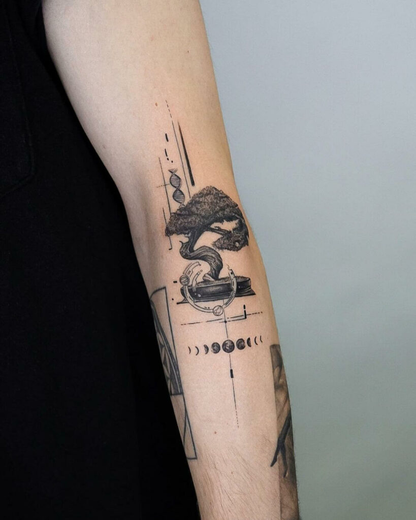 11+ Single Needle Tattoo Ideas You Have To See To Believe! 12 Natural Scenes In Single Needle Tattoo