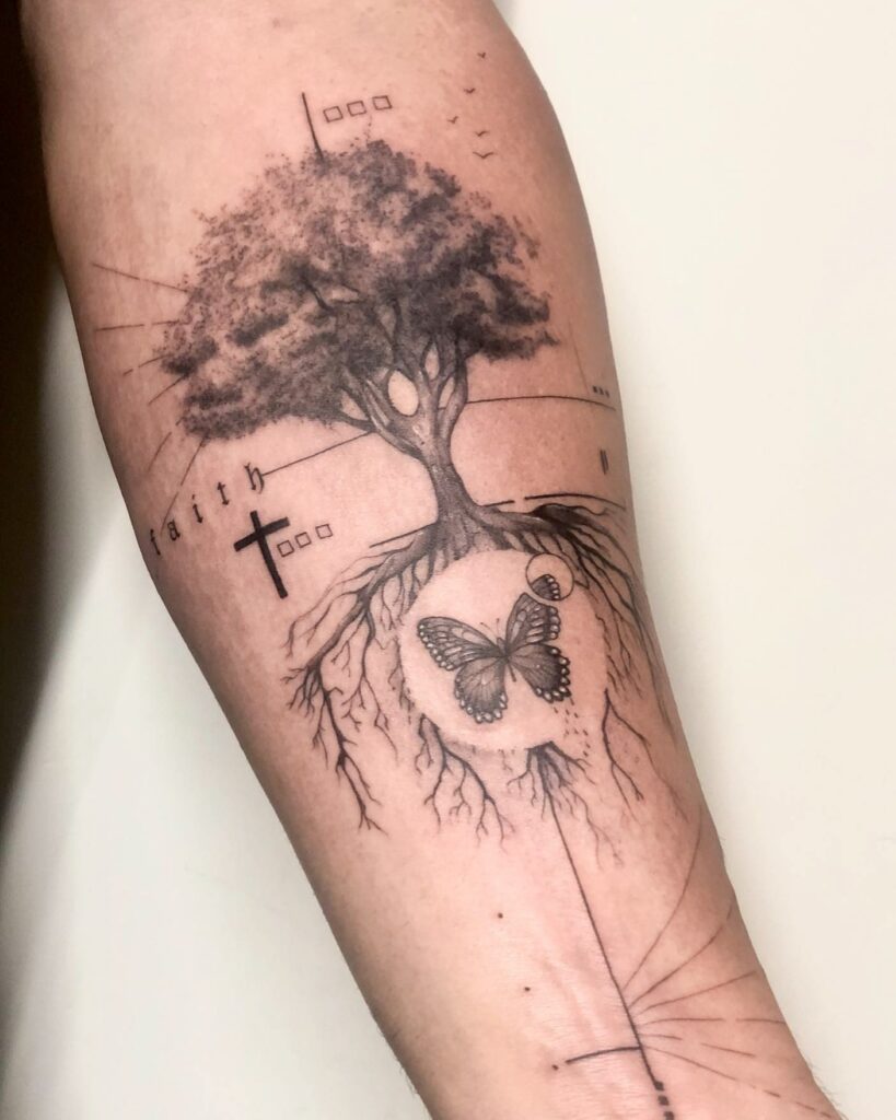 10+ Cross Faith Tattoo Ideas That Will Blow Your Mind! 15 Nature-Themed Cross Tattoo Idea