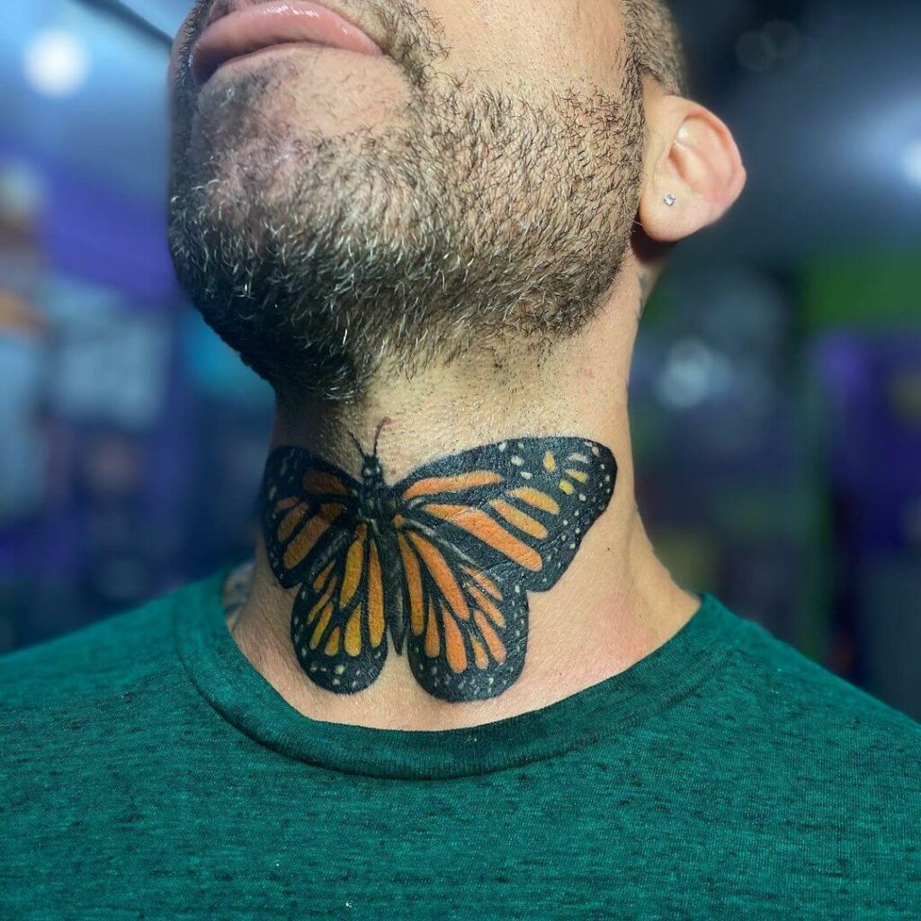 200 Monarch Butterfly Tattoo Ideas for 2024 13 Neck Butterfly Tattoos