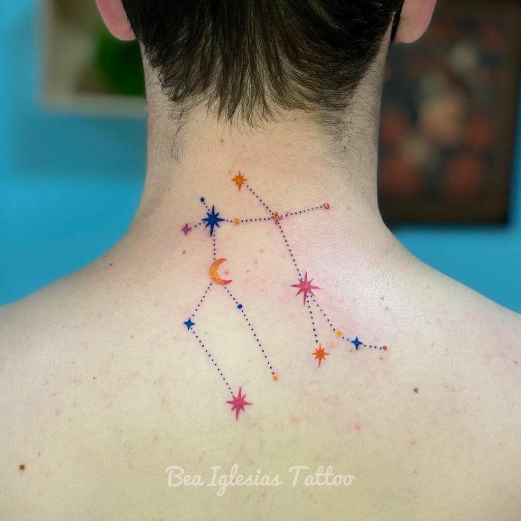 11+ Gemini Constellation Tattoo Ideas You Have to See to Believe! 20 Neck Gemini Constellation Tattoo Design For Men And Women
