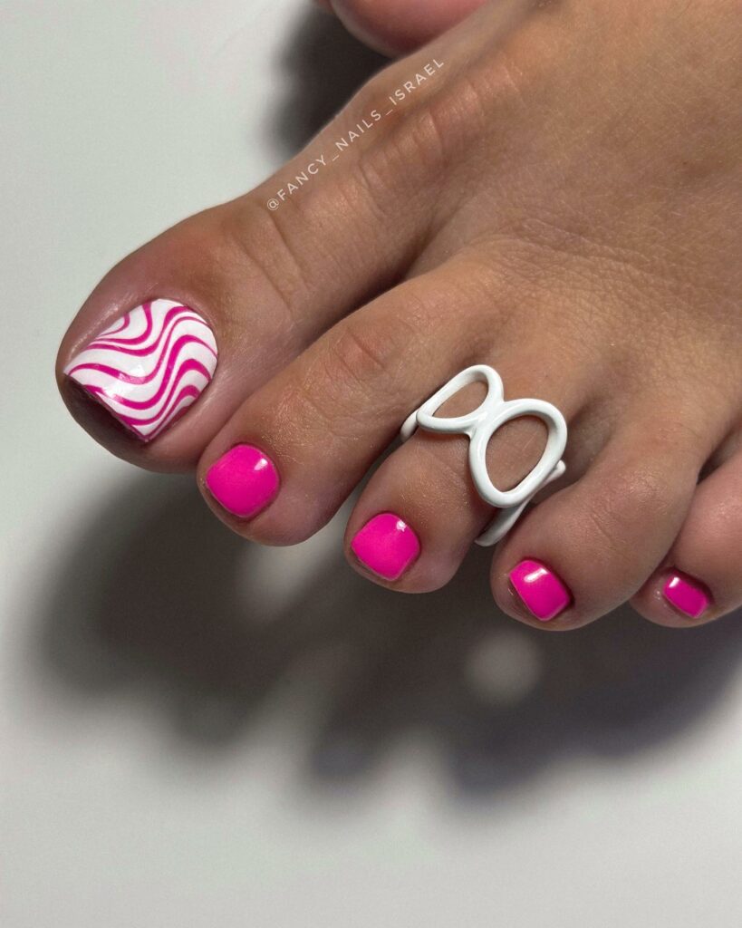 30 Gel Pedicure Ideas to Experiment with in 2024 37 Negative Space Nouveau