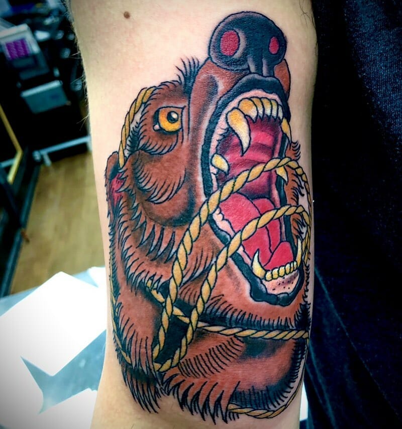 11+ Traditional Bear Head Tattoo Ideas That Will Blow Your Mind! 11 Neo-Traditional Bear Head Tattoo