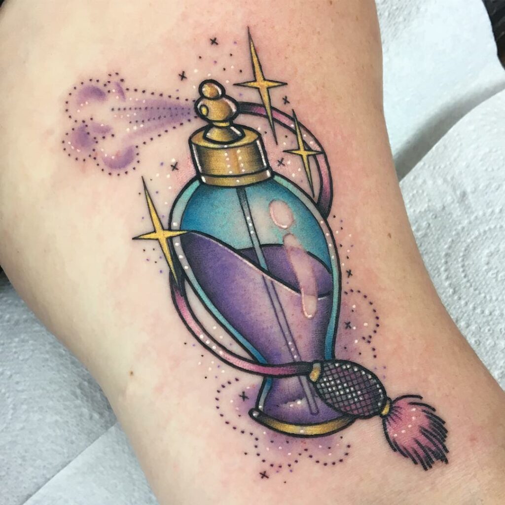 11+ Perfume Tattoo Ideas That Will Blow Your Mind! 15 Neo-Traditional DIY Fake Tattoo Perfume Work