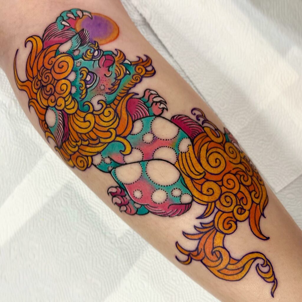 11+ Traditional Foo Dog Tattoo Ideas That Will Blow Your Mind! 28 Neo-Traditional Foo Dog Tattoo Designs ideas