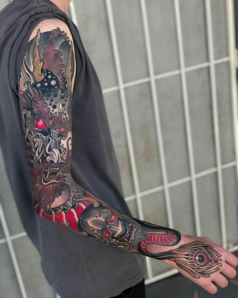 11+ Dragon Sleeve Tattoo Ideas You'll Have to See to Believe! 18 Neo-Traditional Japanese Dragon Tattoo For The Art Lovers