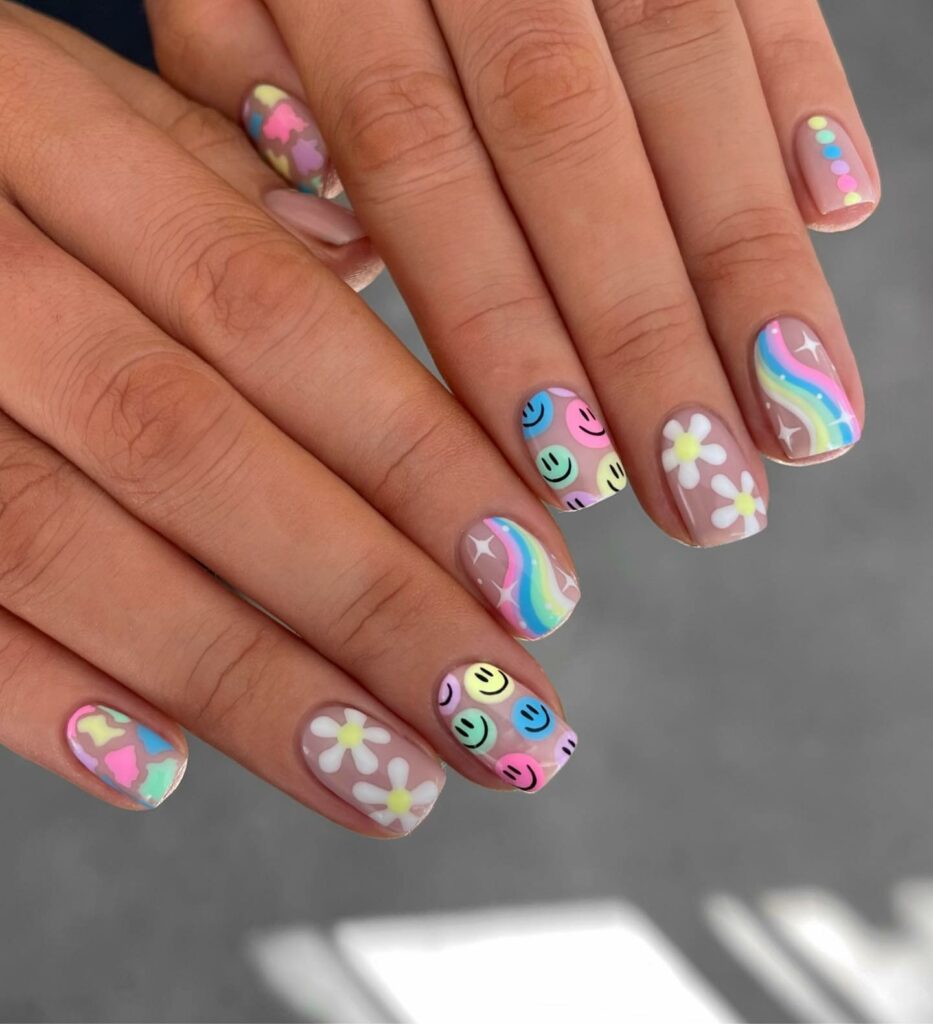 41 Latest Easter Nail Designs To Try This Season! 23 Neon Easter Colors