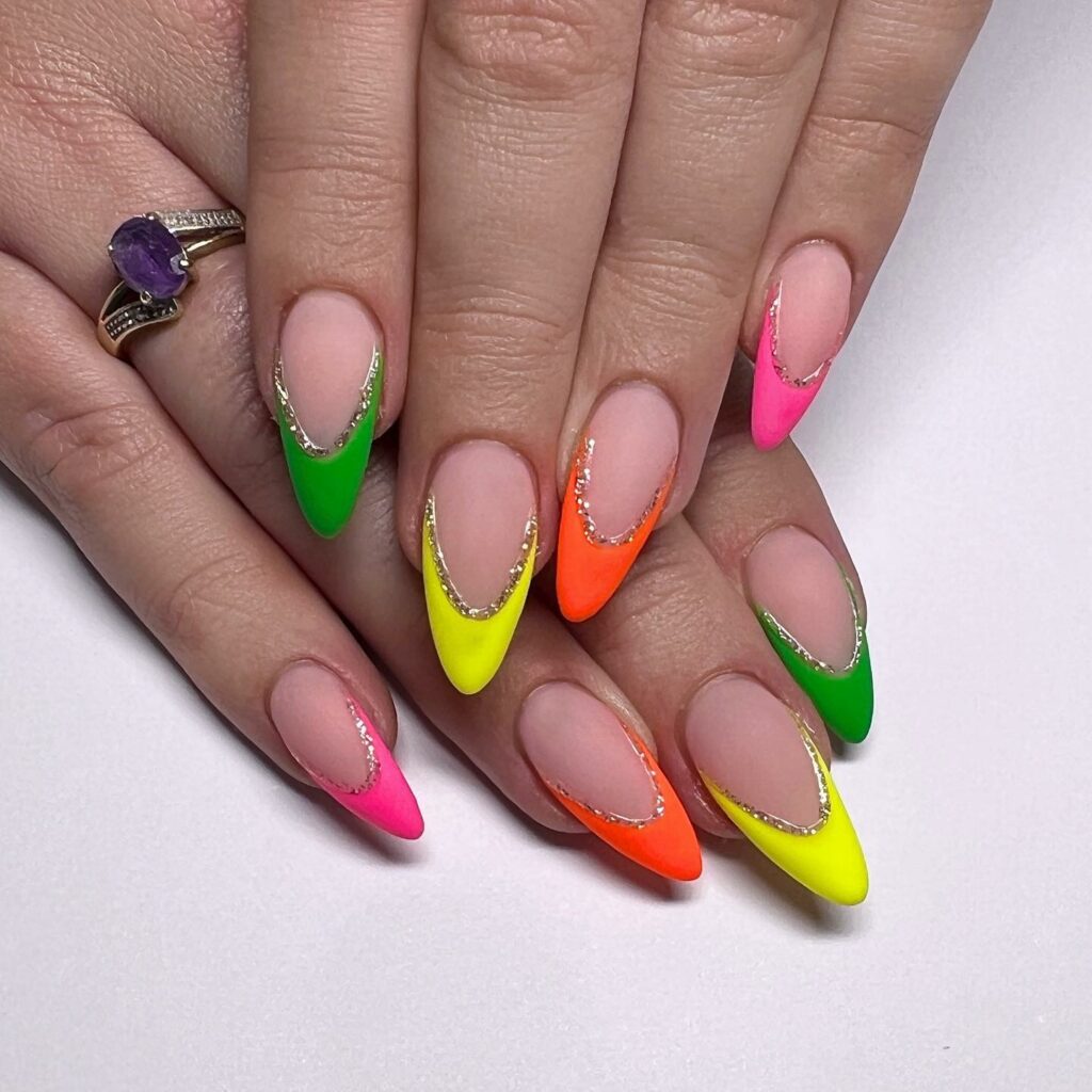 44 Latest Pop Art Nail Designs To Try In 2024! 38 Neon French Pop Art Nails
